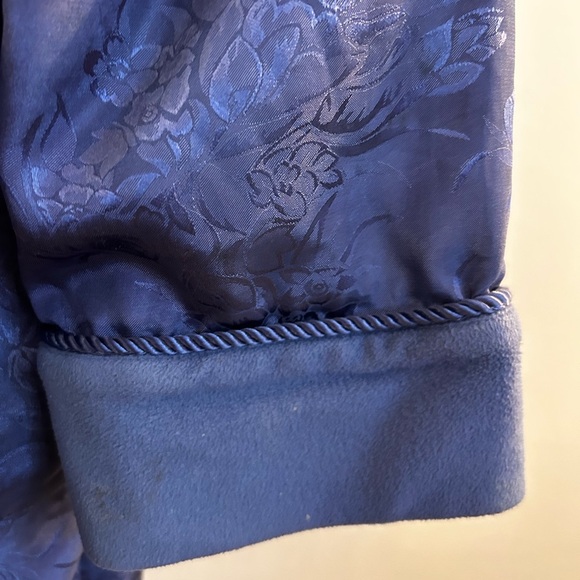 Vintage blue Sonoma floral fleece lined robe size large - Picture 8 of 9